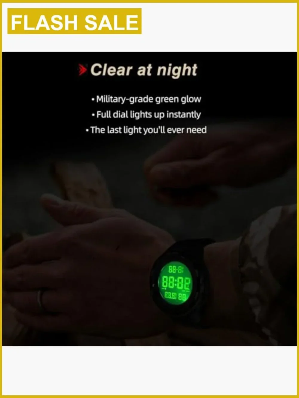 Tactical Military Digital Watch for Men Women Ultralight Nylon Strap 50M